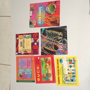 Scholastic Misc. Authors Set of 6 Bones & Body Theme NonFiction Paperback Books